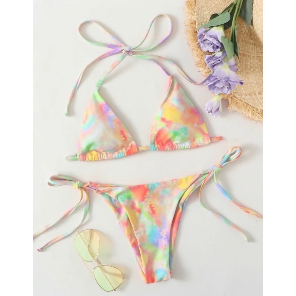 Tie Dye Triangle Bikini Set